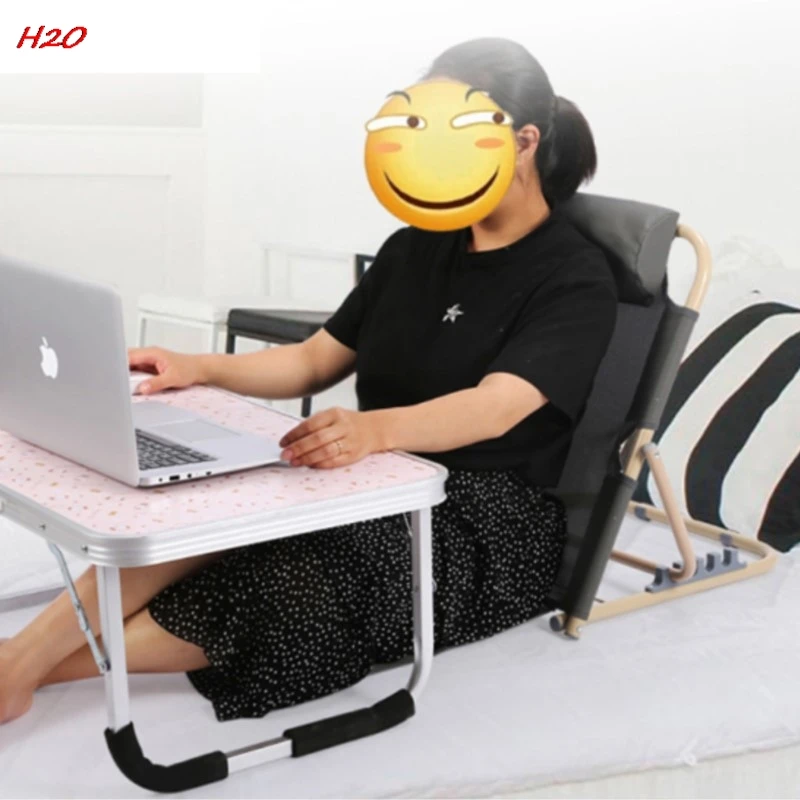 H2O Bed Backrest Chair College Students Lazy Dormitory Bracket Backrest Chair Bed Care Elderly With Folding Reclining Chair