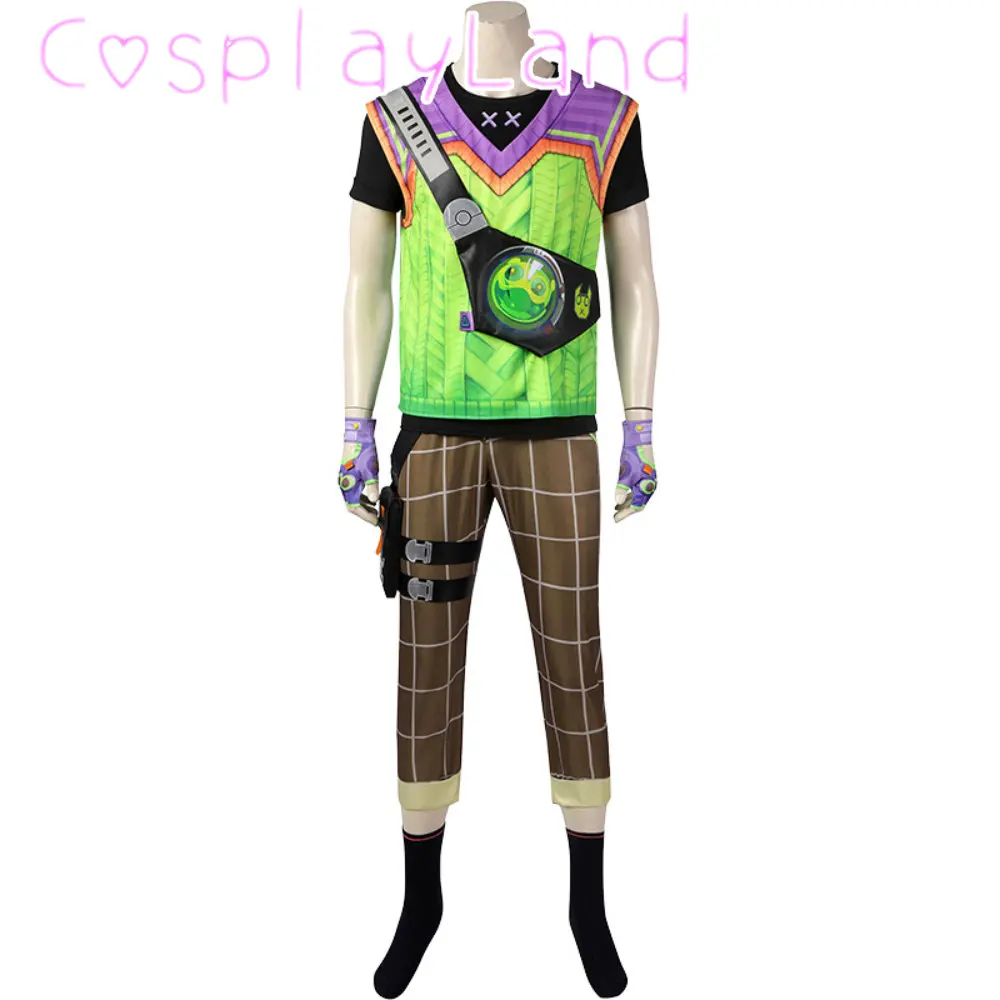 Gioco validant Gekko Agent Cosplay Costume uniforme Outfit Set completo Gekko Agent Fashion Outfit uomo adulto Halloween Carnival Suit