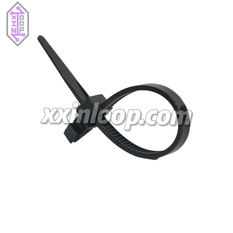 111‐85610 PA66HS Кабельная стяжка с круглым отверстием внутри зубчатая фиксирующая стяжка для наконечника стрелы 158 x 3,6 мм Комплект Ø до 32 мм Отверстие для панели