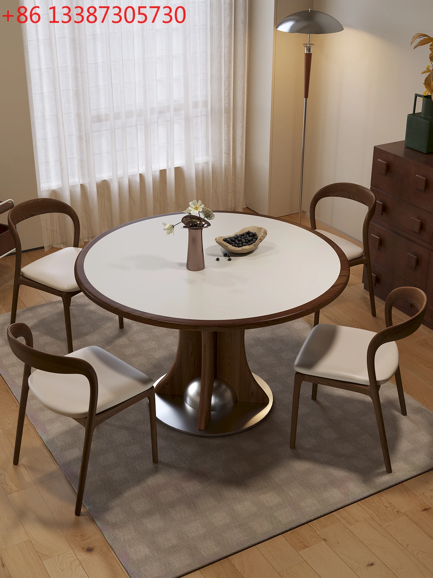 

Средневековый обеденный стол из цельного дерева, каменная плита, китайский круглый обеденный стол в стиле ретро