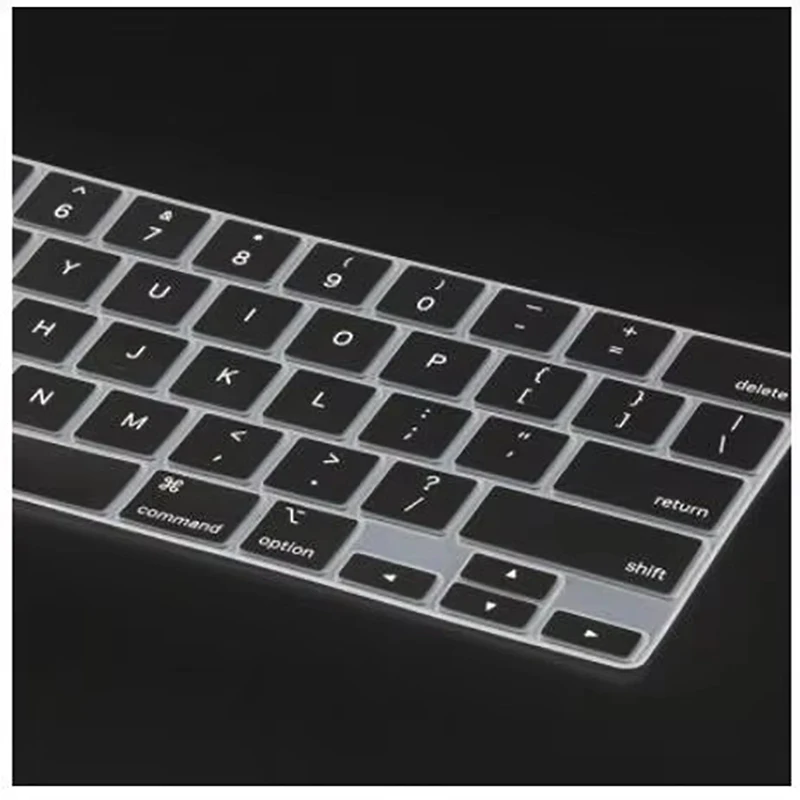 US Silicone Keyboard Cover Light Shine Through Matte Clear Keyboard Cover Sticker for MacBook Pro 16 model A2141 Pro13 A2251