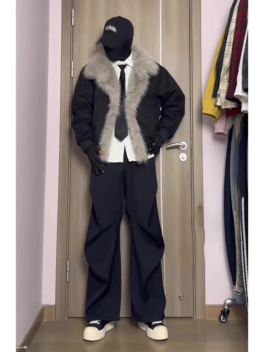 

Мужские зимние брюки-карго Cleanfit Bla Thiened Fce, повседневные, прямые, прочные, для отдыха, в стиле «Umbrella Soldier»