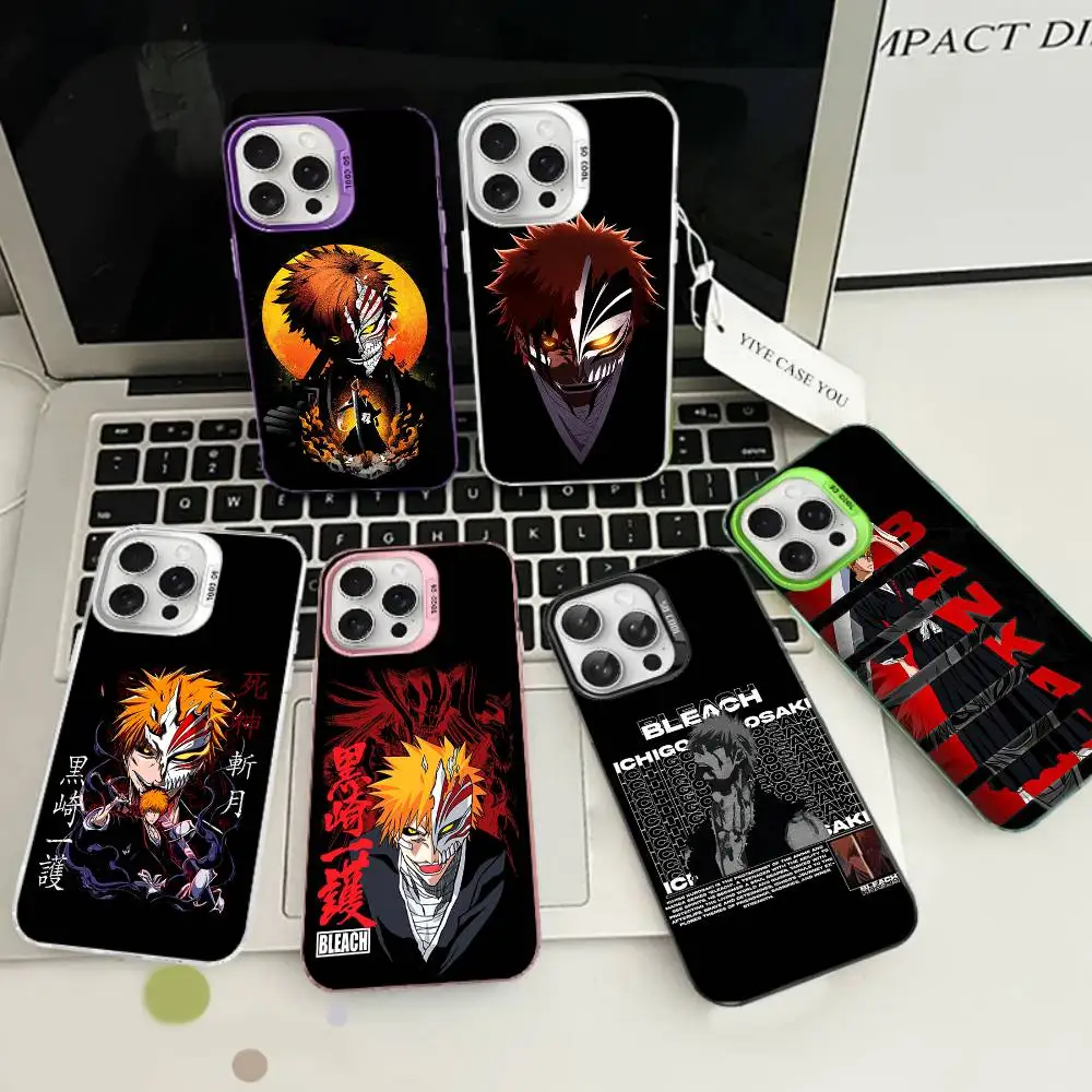 B-Bleachs K-Kurosaki Ichigo Phone Case For iPhone 16 15 14 13 12 11 17 Pro MAX Plus Pro Matte Shockproof Cover