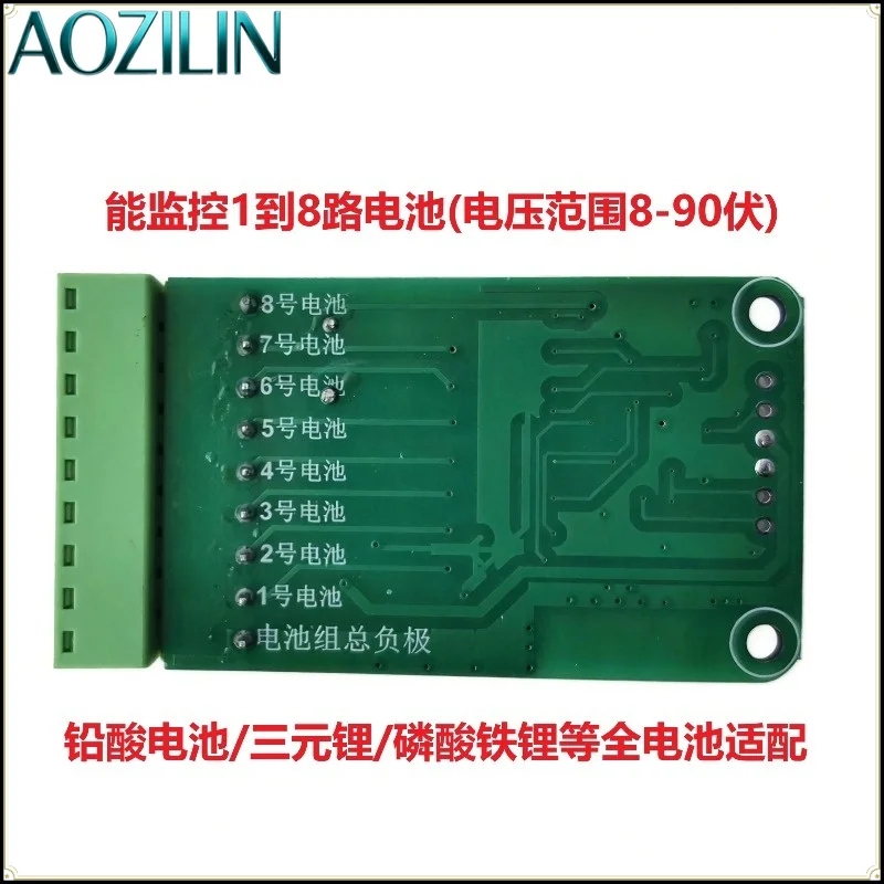AOZILINDC Multi‑Channel Battery Series Voltage Monitor Tester,Intelligent DC Voltmeter for Series Battery Pack Voltage Detecting