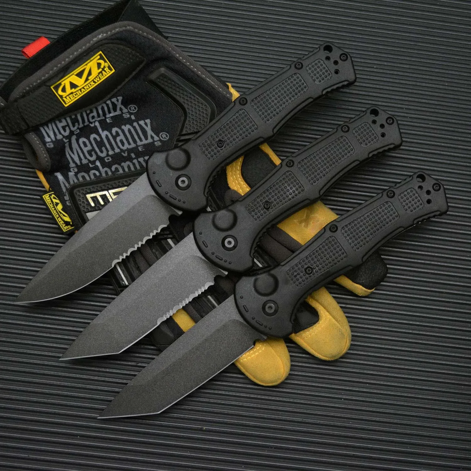 BM 9070 Claymore Folding Knife D2 Blade Nylon Fiber Handle Fold Camping Outdoor Survival Utility EDC Pocket Knife Gift