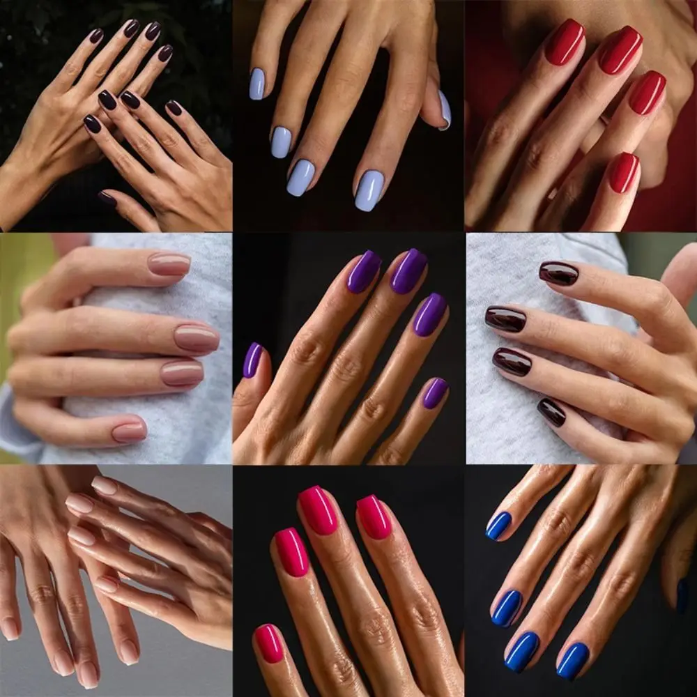 24pcs Nail Tips Fake Nials DIY LongBallerina False Nails Pure Color French