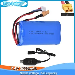 7.4V 2000mAh 15C Rechargeable Li-ion Battery XT30 plug for RC Engineering Car Spare Parts Accessories RC Car Models (1583-005)