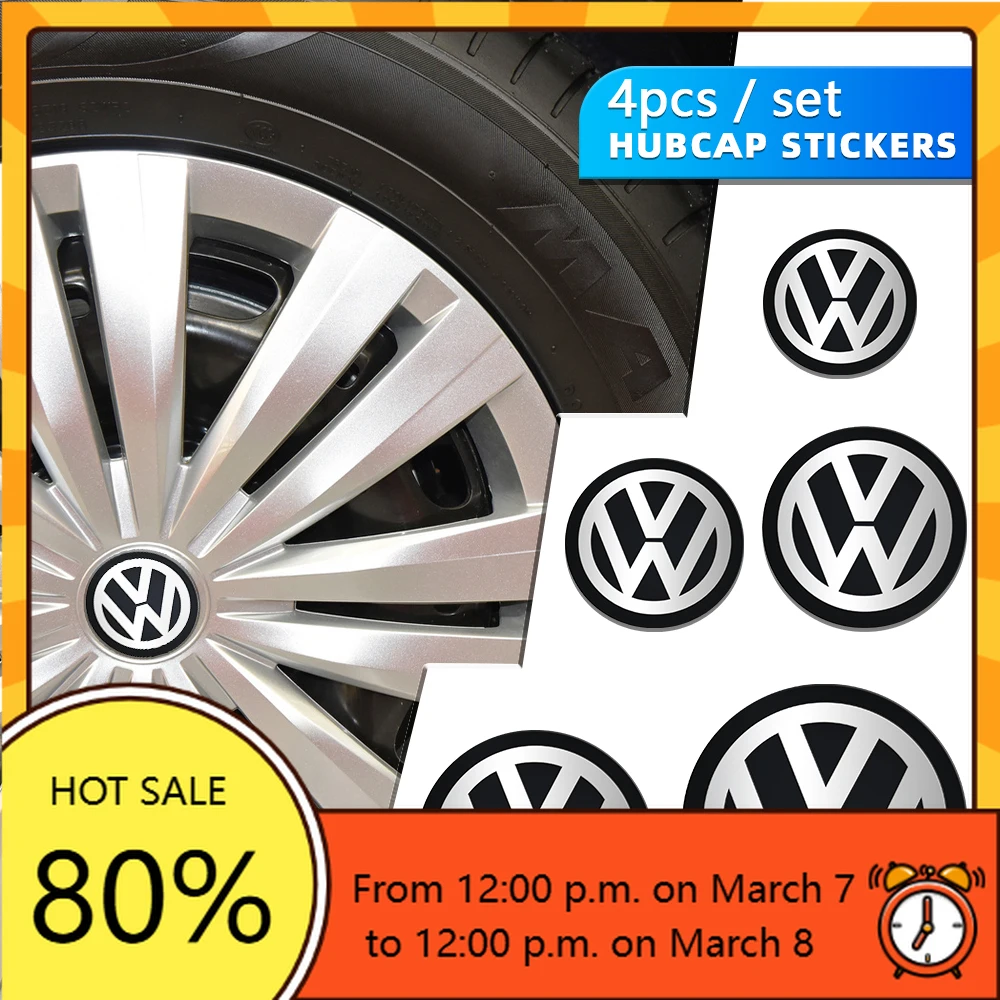 

For VW Volkswagen Jetta MK5 Golf 70mm/80mm/90mm/100mm/120mm Car Wheel Center Hub Cap Stickers For Volkswagen VW Golf Polo Tiguan