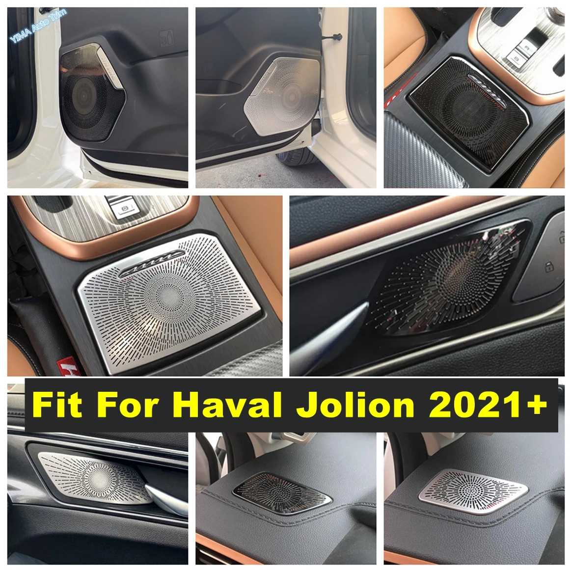 

Front Dashboard Upper AC Vent / Car Door / Storage Box Speaker Loudspeaker Horn Decor Cover Trim For Haval Jolion 2021 - 2024