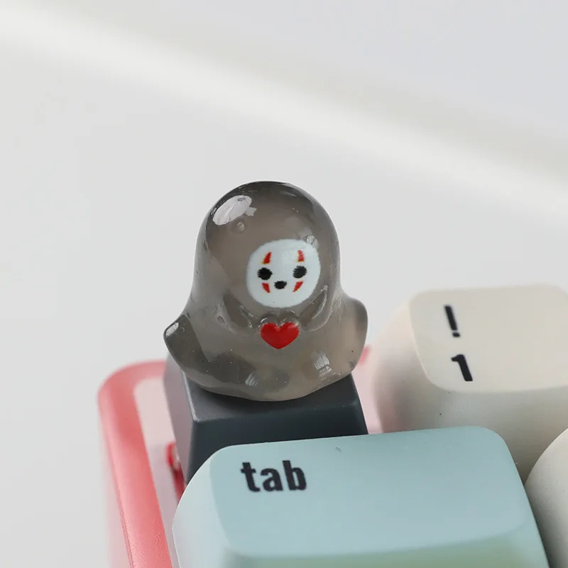 فانتوم لطيف Keycap شفافة Kawaii مضحك الإبداعية واحدة Keycap الراتنج لوحة المفاتيح الميكانيكية Esc لعبة الملحقات الطرفية