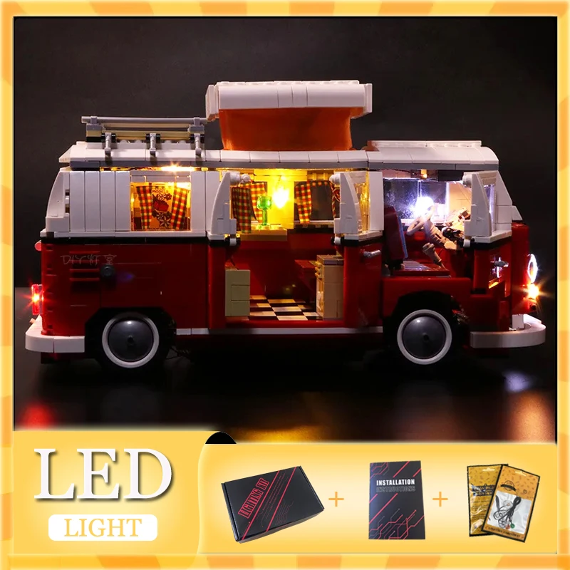 Комплект светодиодных фонарей «сделай сам» для LEGO 10220 Volkswagen T1 Camper Van (только светодиодный светильник, без модели блоков)