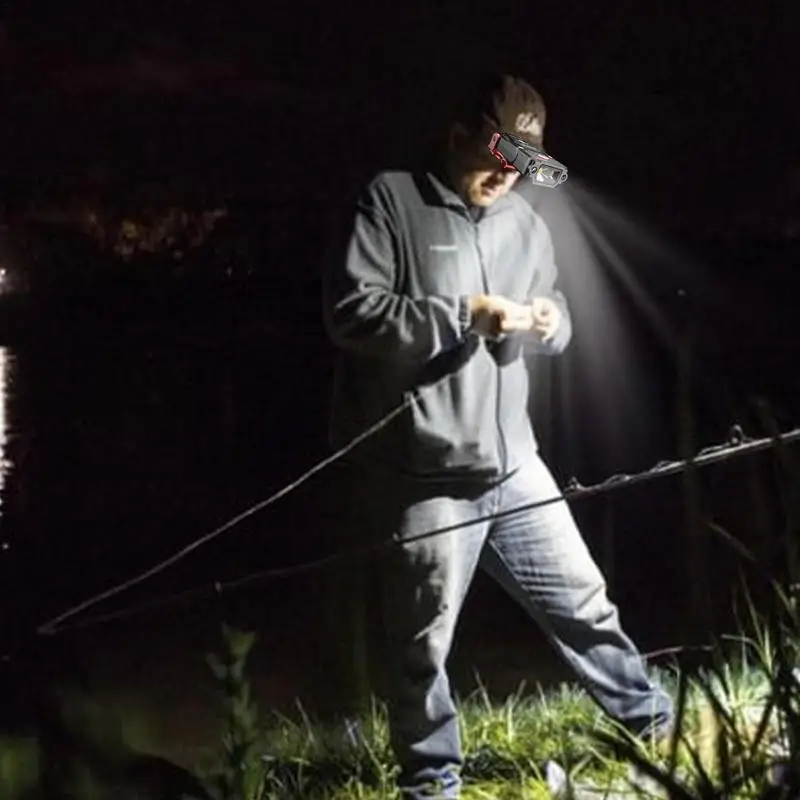 Luz de Clip de sombrero recargable, luz de tapa LED de 1000 lúmenes, de larga duración, con fuerte estabilidad para paseo nocturno