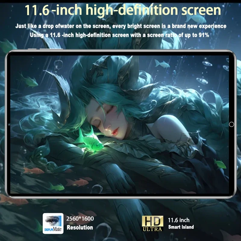 2024 Tablet Android 14.0 Brand New 11.6 Inch 16GB RAM 1TB ROM Tablet 16MP 32MP 20000mAh 10Core WIFI Bluetooth Network Tablet Pc
