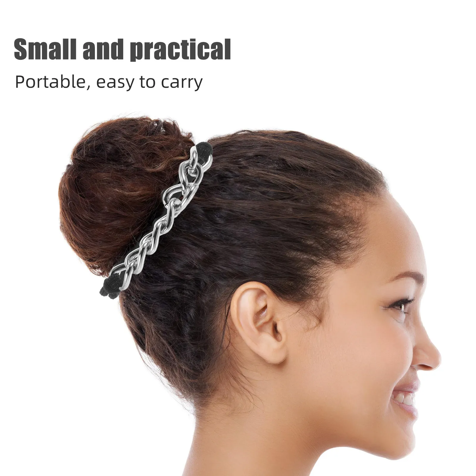 3Pcs Silver Gold Metal Hair Tie Bracelet Ponytail Cuff Minimalist Elastic Hair Band for Women No Damage Party Work Daily Wear
