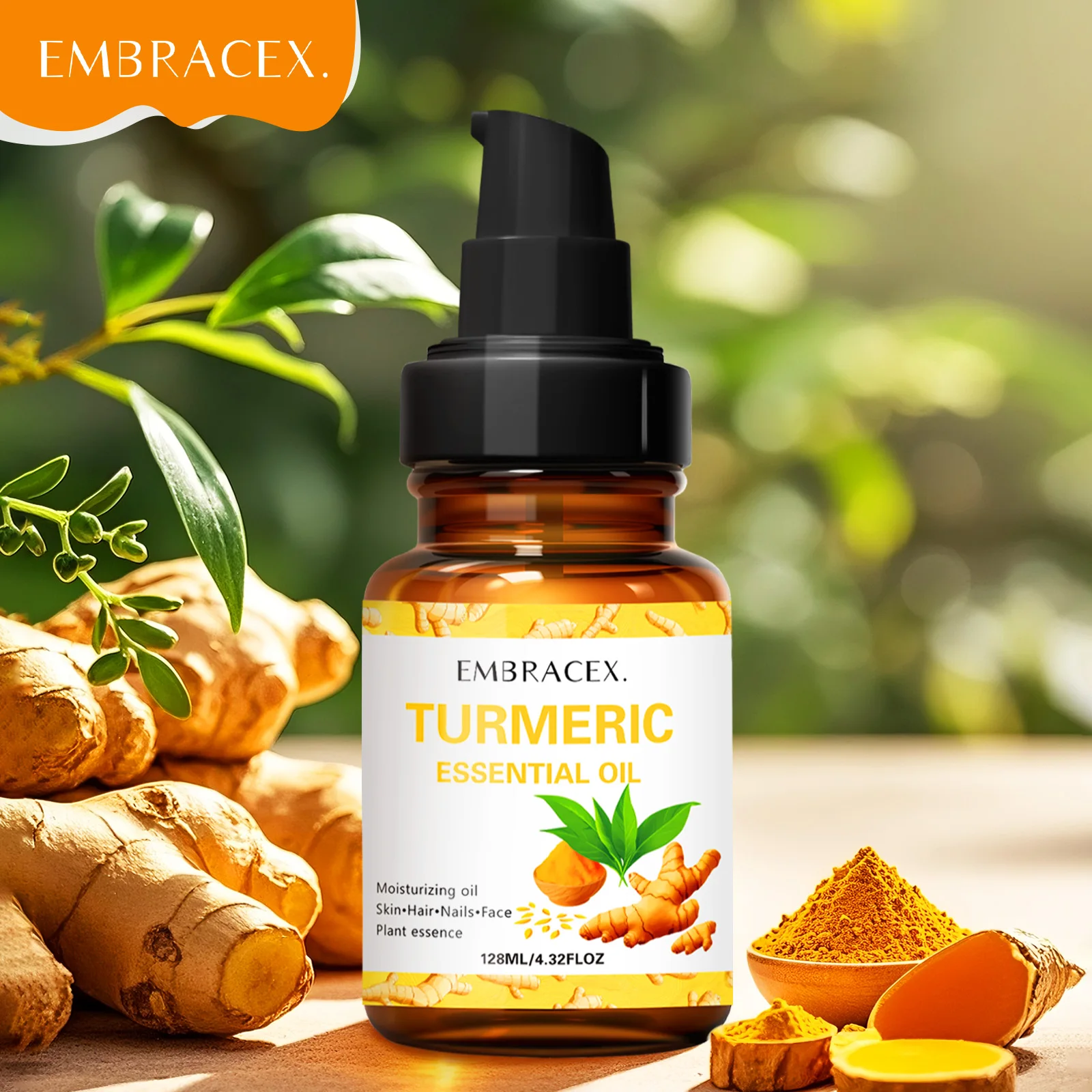 Hair Care Natural Ingredients - 128ml Turmeric Oil Essential Oils Skincare