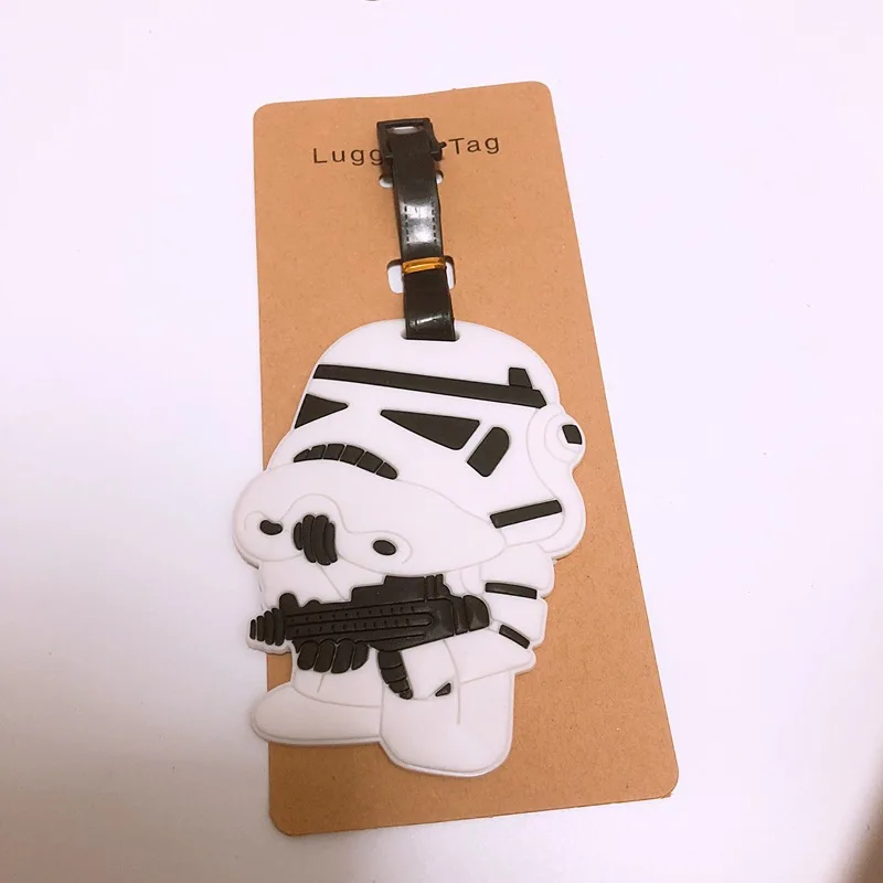 Cartoon Star Wars Travel Luggage Tag Cute Suitcase ID Addres Holder Boarding Baggage Tag Label Adorable Pendant Gift Accessories