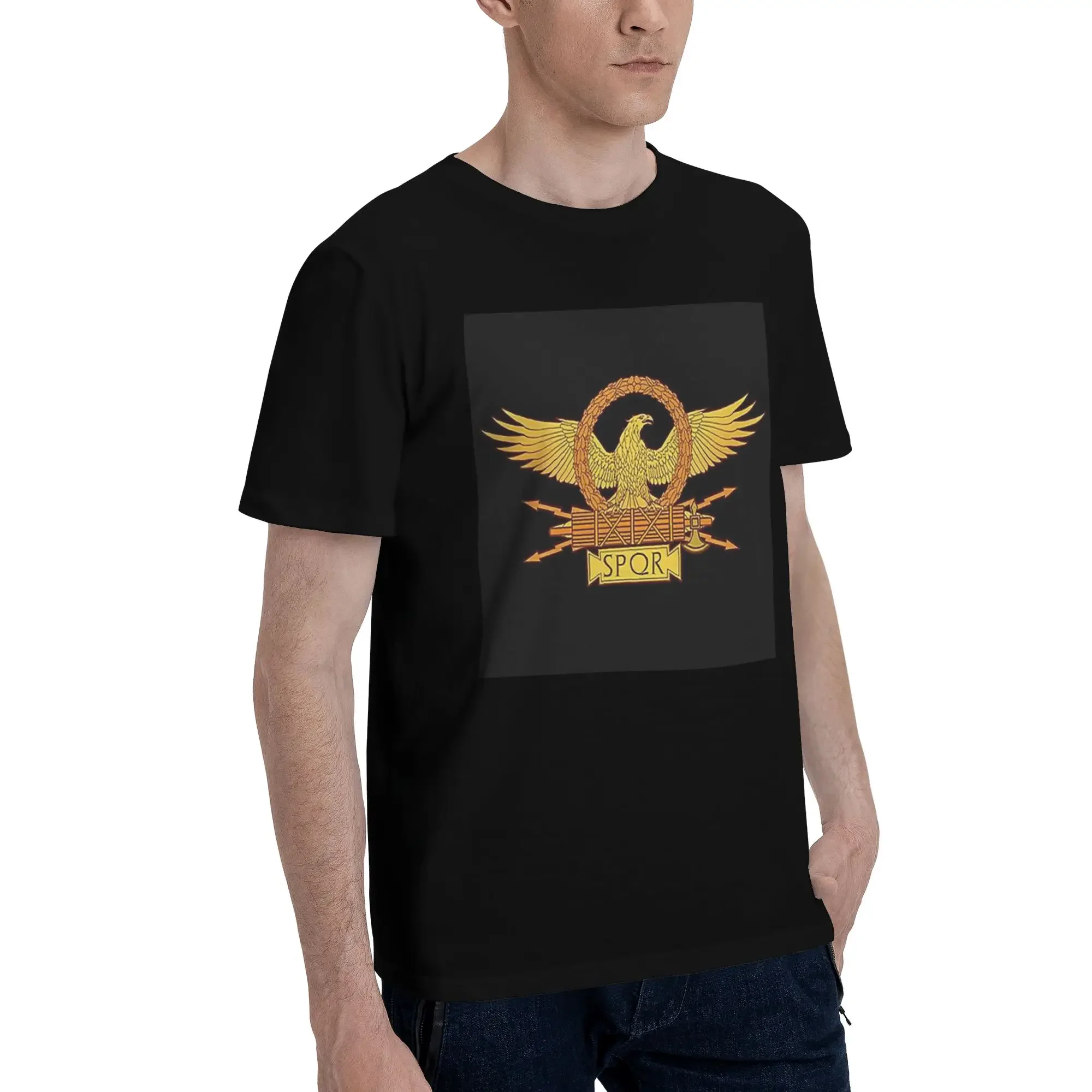 Ancient Rome SPQR Eagle Standard Men T-Shirt Plus Size T Shirts Men's Round Neck Cotton Tees Short Summer Male