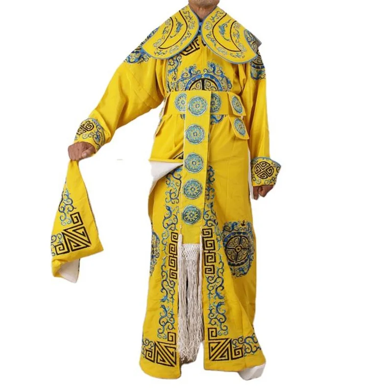 

Chinese Operas Flower Sword Clothes Crepe Satin Peking Opera General Performance Stage Costume Wusheng Dramaturgic Drama Garment