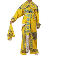 Chinese Operas Flower Sword Clothes Crepe Satin Peking Opera General Performance Stage Costume Wusheng Dramaturgic Drama Garment