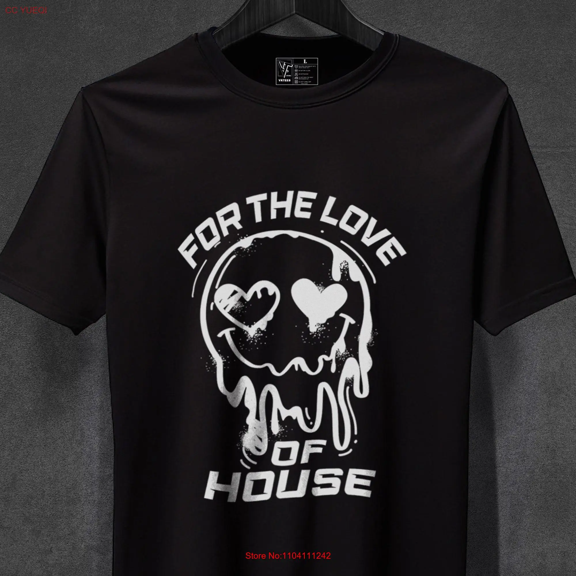 House Music T shirt For The Love Of Rave Clothing Party DJ Lovers long or short sleeves