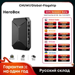 CHUWI Herobox Mini PC Intel N100 UHD Graphics для Windows 11 12-го поколения 8 ГБ ОЗУ 256 ГБ SSD Wi-Fi 6 Bluetooth 5.2 с портом VAG