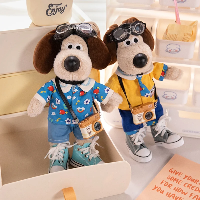 1pcs Original Wallace และ Gromit ของเล่นตุ๊กตา Kawaii การ์ตูนลูกสุนัขตุ๊กตาตุ๊กตาอะนิเมะน่ารักสวมใส่เสื้อผ้าลูกสุนัขจี้เด็กของขวัญ