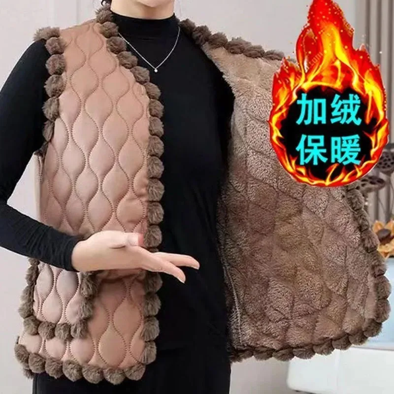 Female Large Size 5XL Waistcoat Coat Middle Aged Mother Sleeveless Jacket Ladies Patchwork Vest Outwear