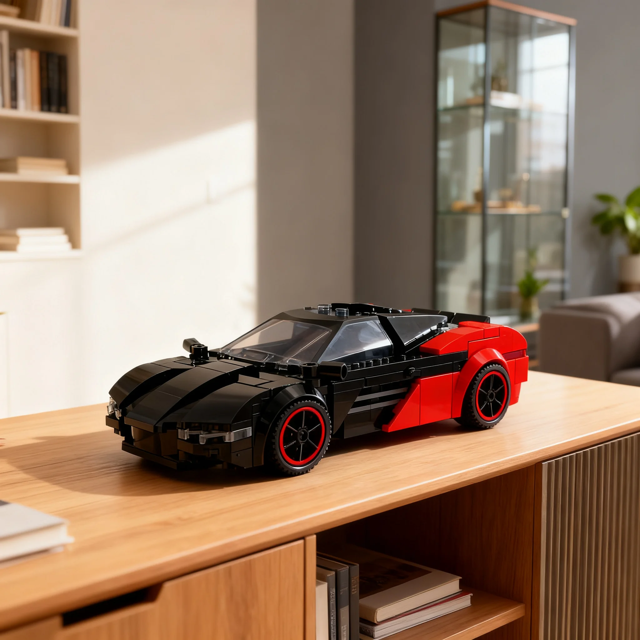 348pcs MOC City EV Supercar 8-Stud Scale Conversion Model Building Blocks Christmas Gift Collection Assemble Creative 3D Art