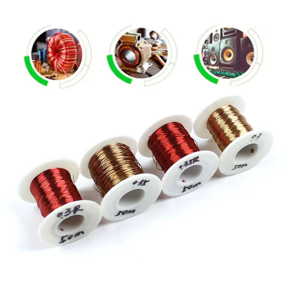 Copper Lacquer Wire 0.2mm/0.3/0.4/0.5/0.6/0.7/0.8mm 1.0mm Cable Copper Wire Magnet Wire Enameled Copper Winding Wire Coil Copper