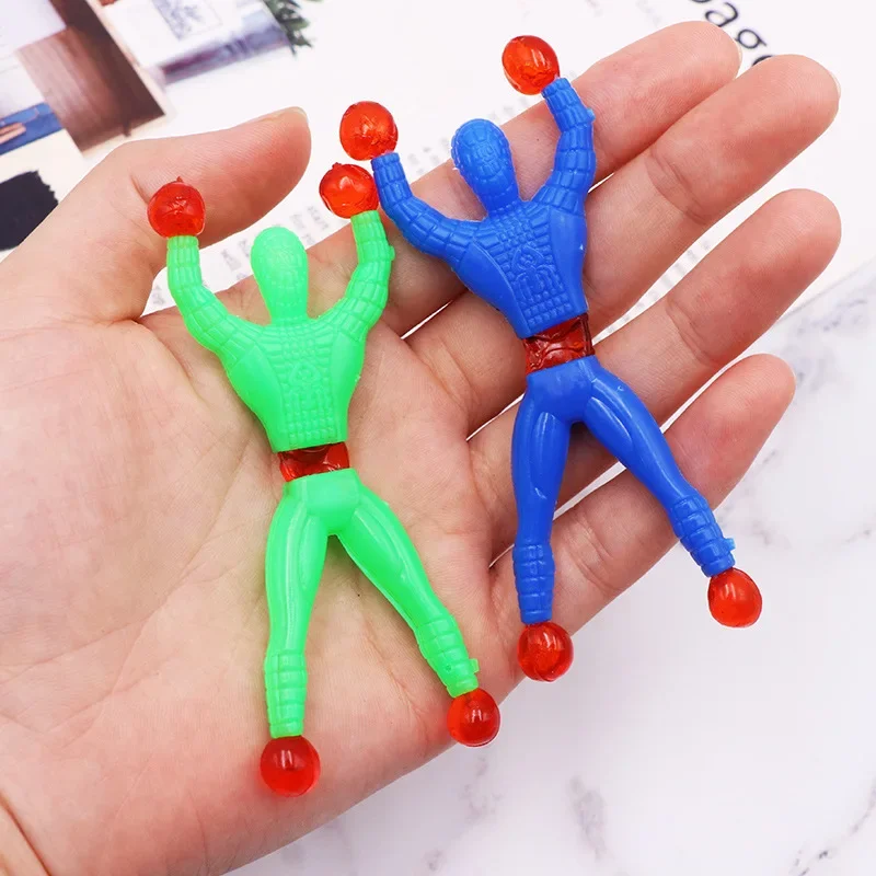 10 Sticky Wall Climbing Men Toys Funny and Flexible Flip Plastic Figures for Kids Great Gag Gift and Classic Attraction Toy