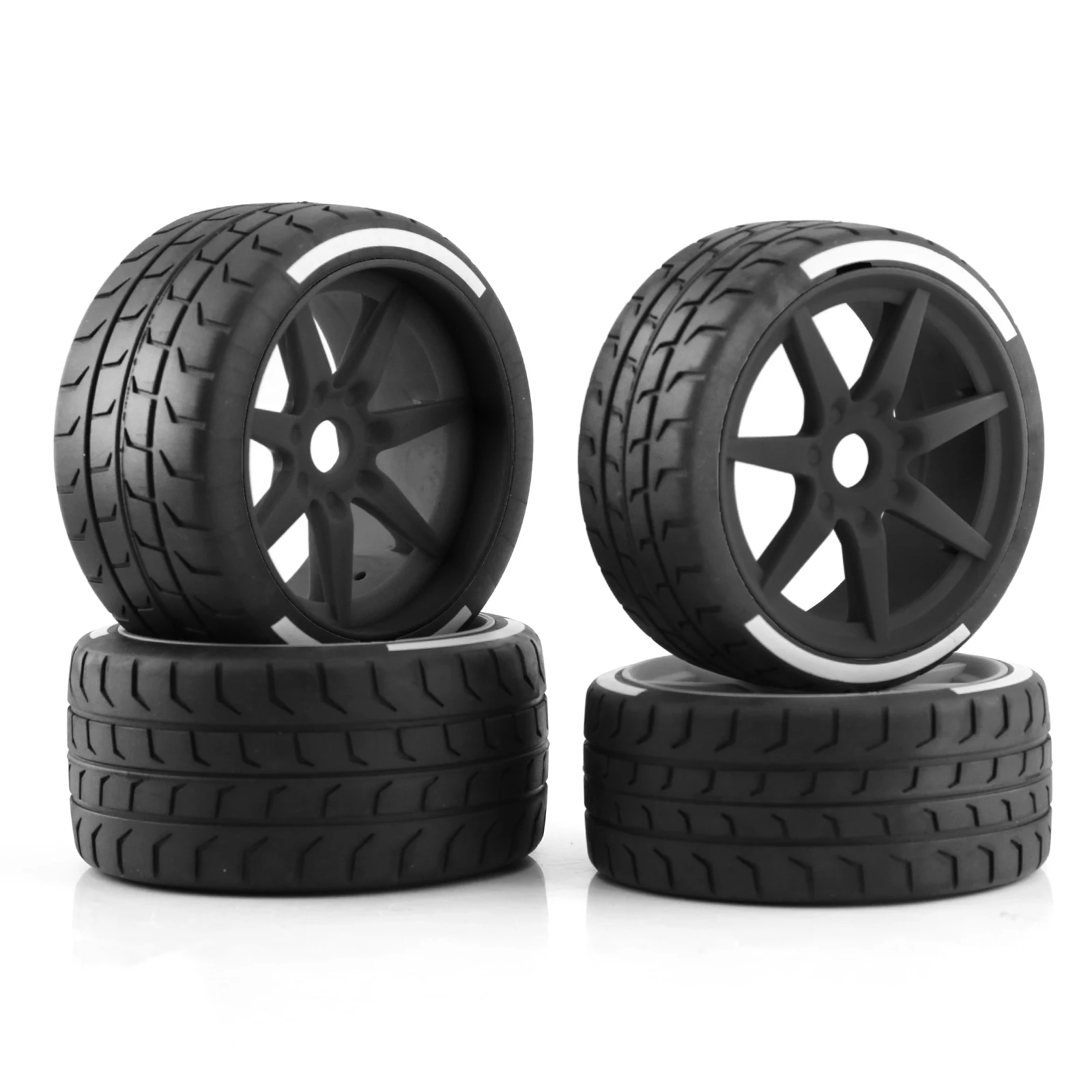 4 Stück Reifen 17mm Radnaben für ARRMA 1/7 Firebird FELONY FSR Flying God Mustang GT Flat Running Da GT Reifen Rennsport Autobahn