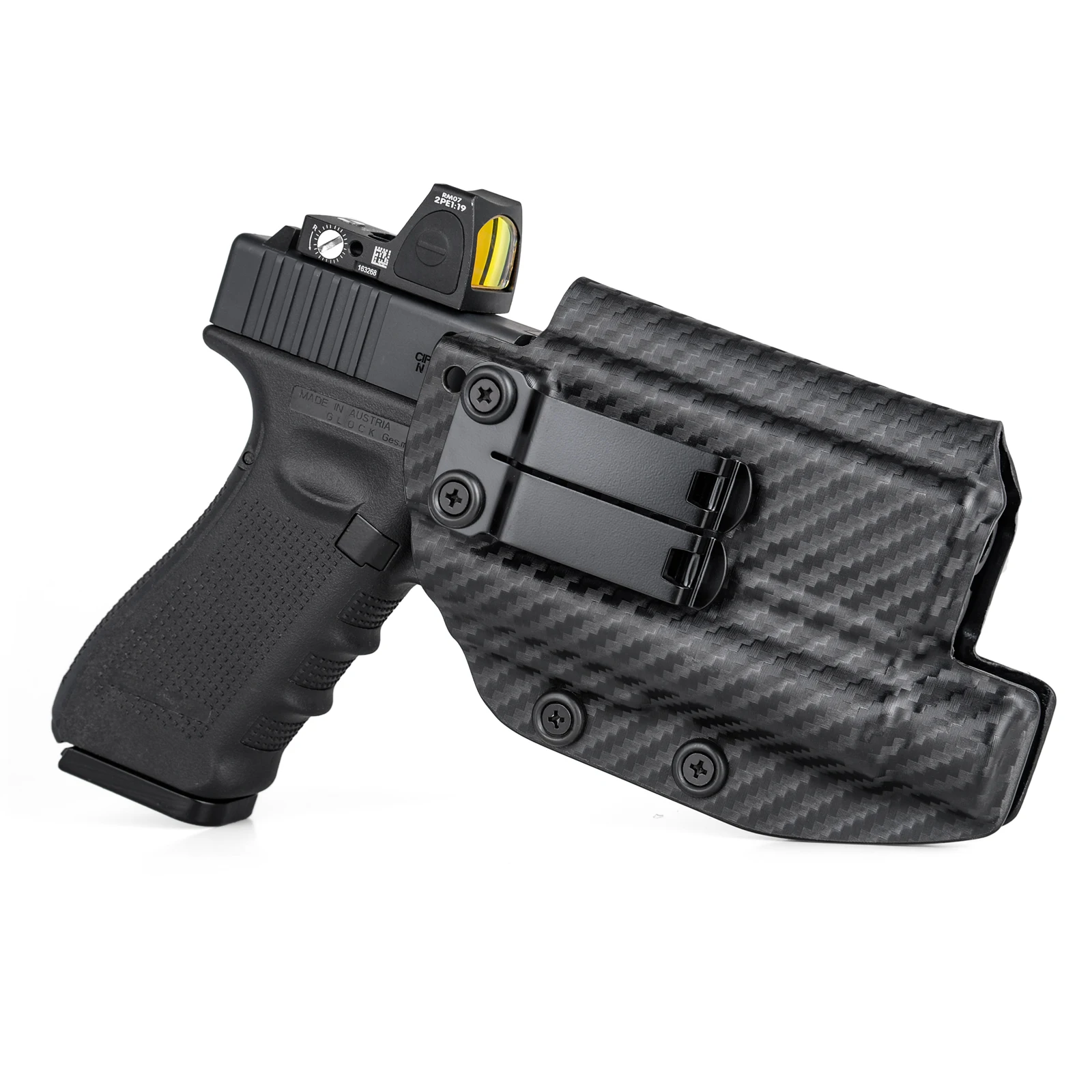 IWB Kydex Holster for Glock 17 22 31 w/ Olight PL 3/ PL 3S/ PL 3R Flashlight Light Appendix Inside Waistband Concealed Carry view 6
