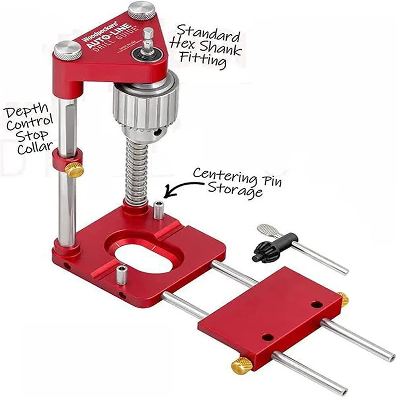 

Portable Precision Positioning Belt Drilling Wood Drill Locator Alloy Steel Drilling Chuck Carpenter Locator Accessories Tool