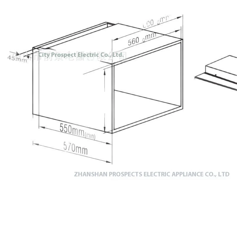 فرن ميكروويف منزلي كهربائي مدمج باللون الأسود سعة 25 لتر، وظيفة ذكية للشواء، تجارة التصدير المباشر من الشركة المصنعة