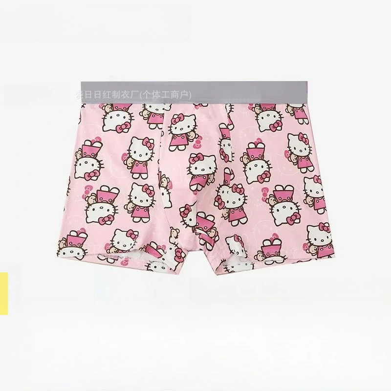 Print Hello Kitty Men's Sports Boxers Pantie Trunks Underwear Plus Size Breathable Fast Drying Underwear Women's Boxer Brief view 3