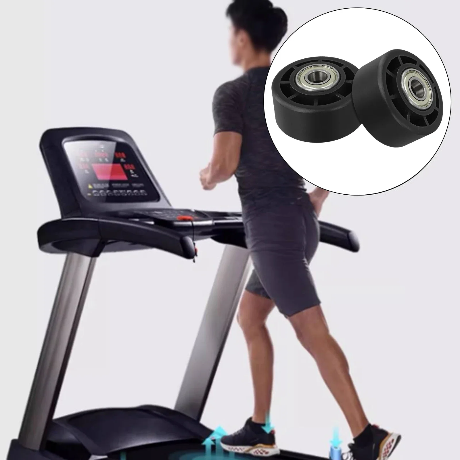 2pcs Gym Treadmill Bearing Wheel Exercise Bike Fitness Equipment Roller Guide Wheel For Gym Fitness Accessories