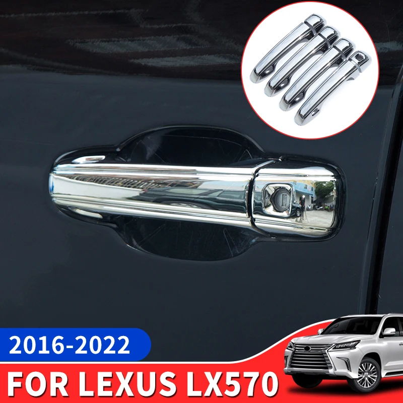 Chrome Door Handle Protective Cover for Lexus LX570 LX 570 2016-2022 2021 2020 2019 2018 Upgrade Exterior Decoration Accessories