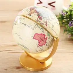 Globo terráqueo Retro de 2 tipos, mapa del Océano, mundo de la tierra, bola antigua de escritorio, educación de aprendizaje, decoración de la escuela en el hogar, rotación de 360 grados