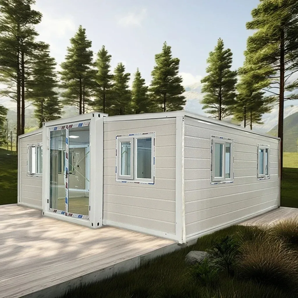 20ft Expandable 37m2 Steel Prefabricated Shipping Container House Soundproof Fireproof Portable Modular Buildings 2 Bedrooms