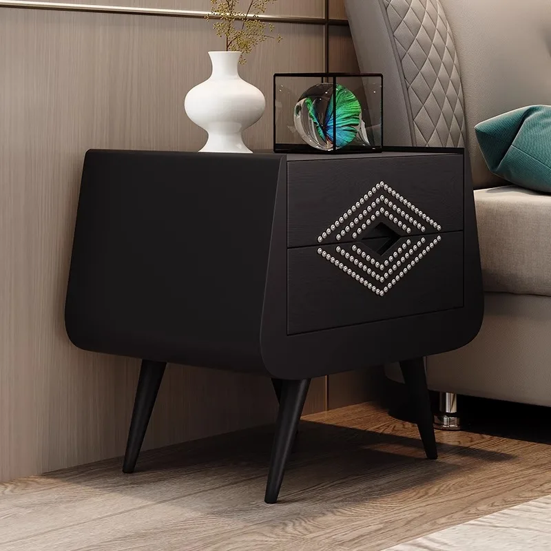 Italian light luxury bedside table household bedroom solid wood locker #3