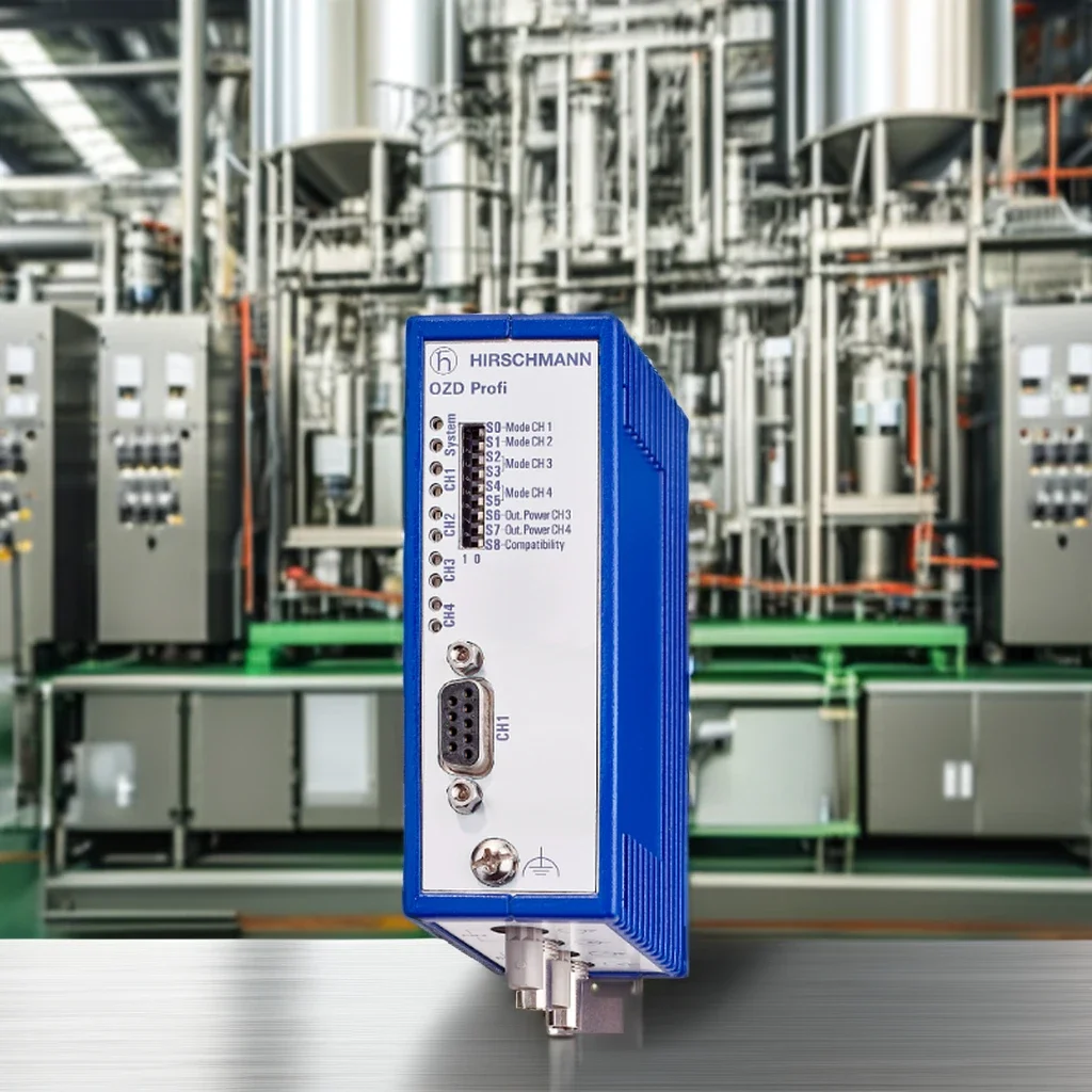 

Электрический/оптический преобразователь интерфейса Hirschmann OZD Profi 12M G12, 2026 для сетей с полевыми шинами PROFIBUS, функция повторителя