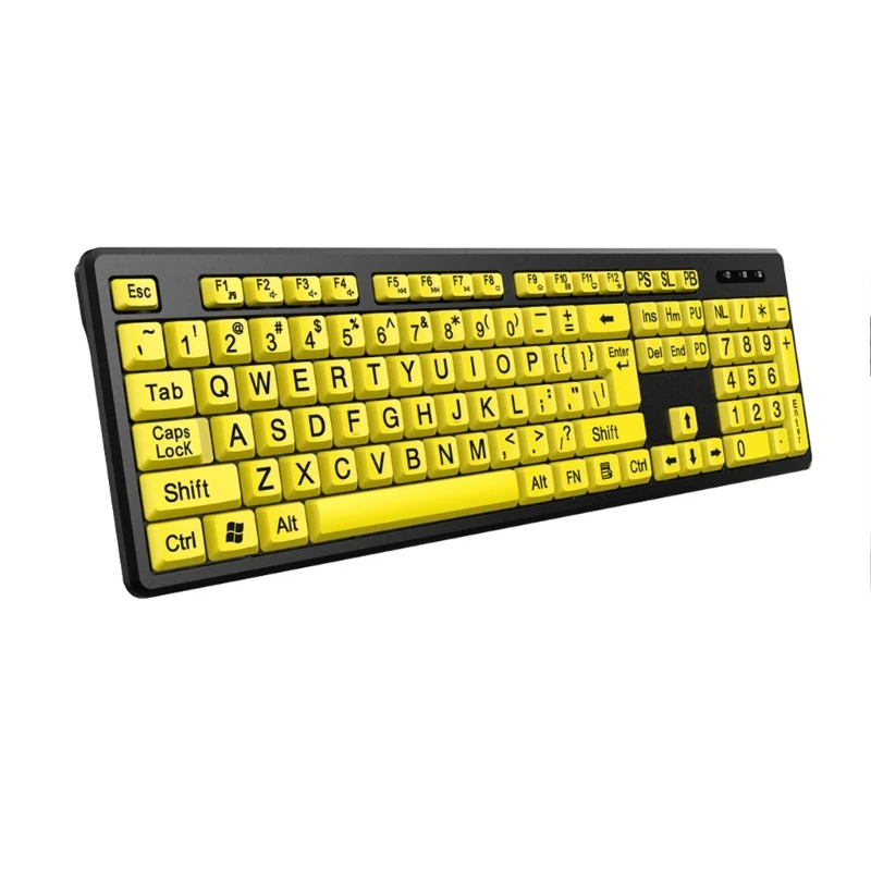 

Large Print Keyboard for Elderly with Improved Visibility Comfortable Typing Experience Elderly-Friendly Computer Accessory