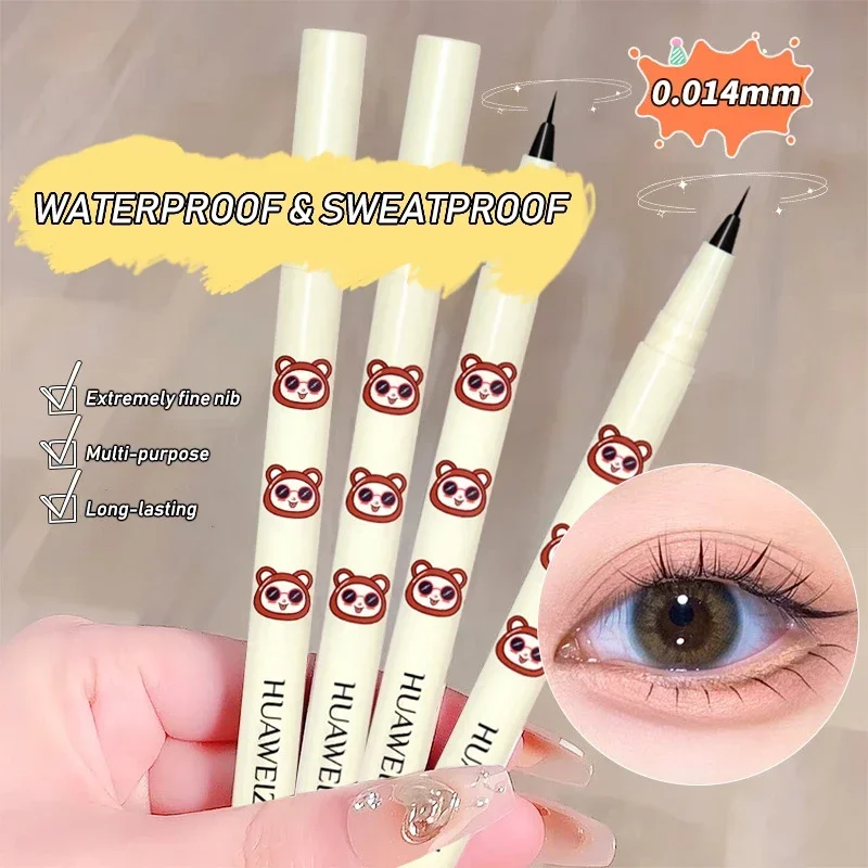 Ultradunne zwartbruine vloeibare eyeliner waterdicht blijvend zijdeachtig mat liggend zijderups onderste wimper make-up potlood Koreaanse cosmetica