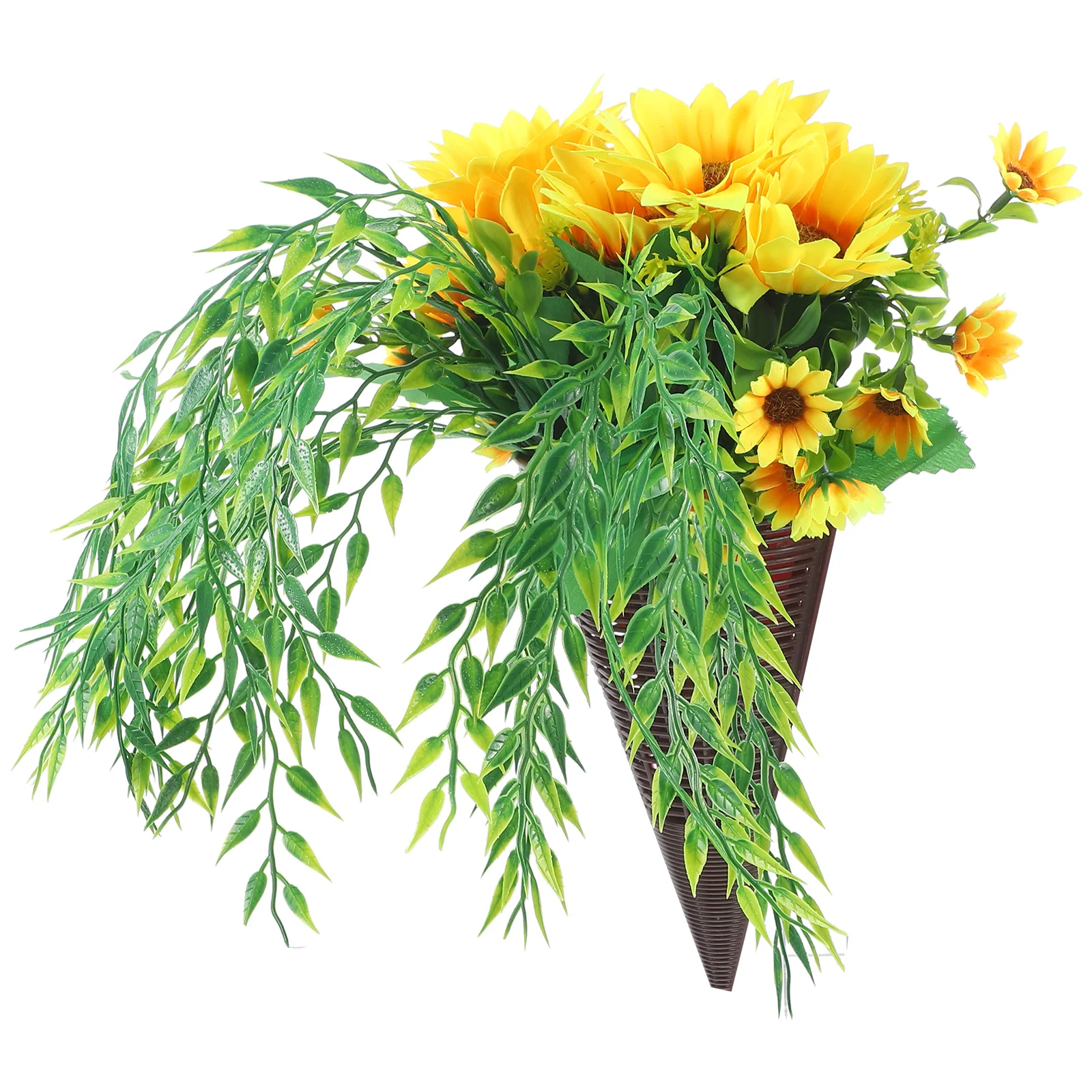 

Artificial Rose VinesRoses Basket for Living Room Wall Hanging Decoration Patio Bedroom Plants Garden Supplies