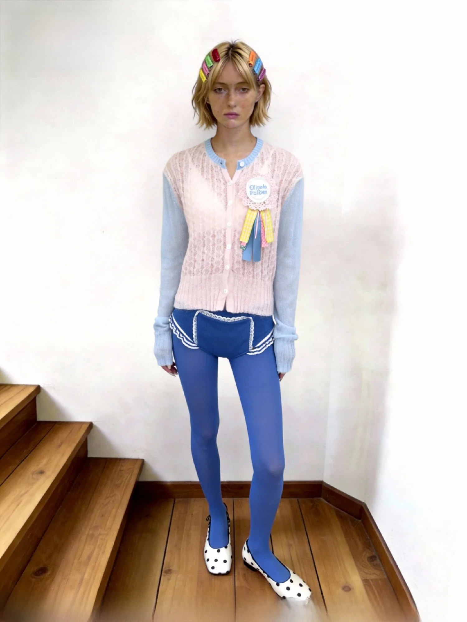 

EllipsisFolder Lightweight Knitted Cardigan round Ne Splicing Mother-of-Pearl Button Cute Sle Loose Fit Long Sve Women...