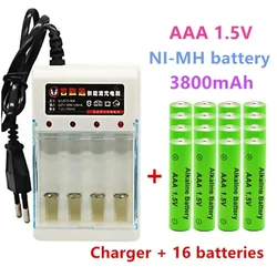 New 1.5V AAA Alkaline Rechargeable Battery 3800mAh for Flashlight Toys Watch MP3 Player Ni-Mh Replacement