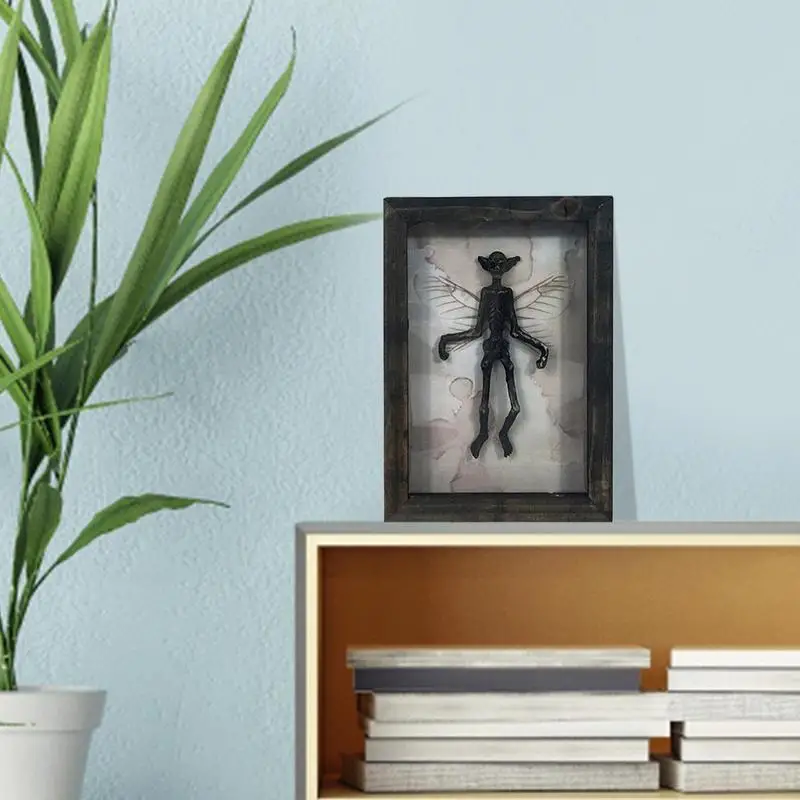 Black Gothic Ghost Photo Frame, Square Wall Art