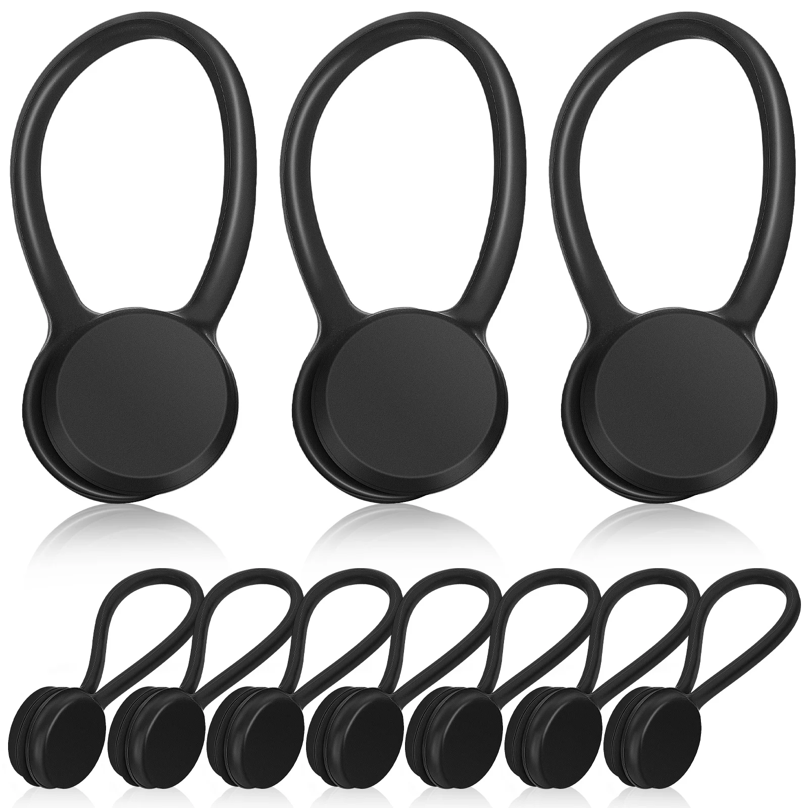 Clipes Magnéticos Reutilizáveis para Headset, Cabo Winder, Cord Keeper, Organizador, Suporte para Laços, 10 PCs