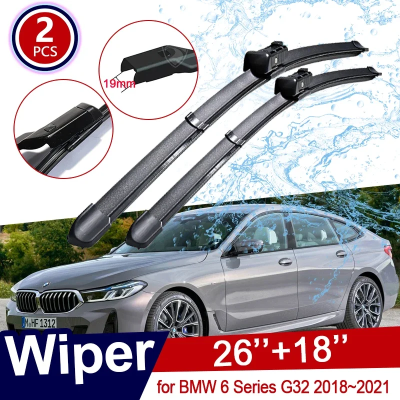 

2x Car Wiper Blade for BMW 6 Series G32 2018~2021 2019 2020 Gran Turismo GT 630i XDrive Accessories Front Windshield Windscreen