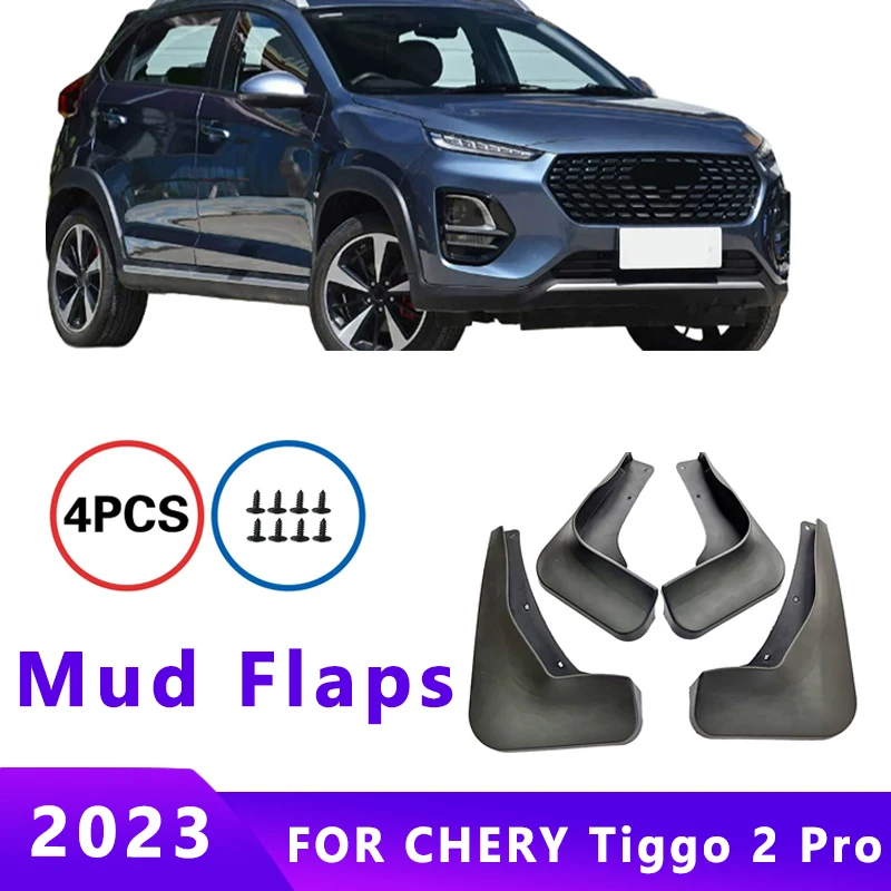 

Mud Flaps Fit for CHERY Tiggo 2 Pro 2023 Mudguards Tire Fenders Splash Proof Accessories Wheel Guards 4ps